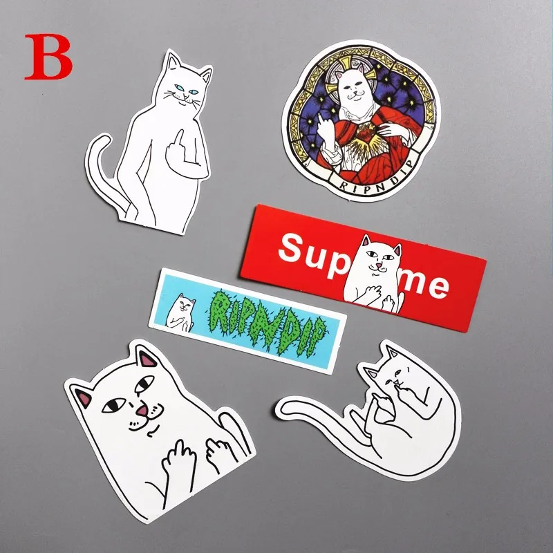 3 комбинации смешные наклейки «ripndip» для автомобиля ноутбук багаж скейтборд мотоцикл сноуборд наклейка