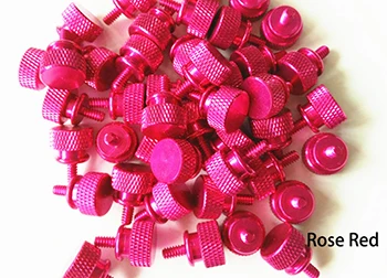 rose red 5 шт. M3.5* 6/8 разные цвета Анодированный Алюминиевый винт с ручкой винт чехол для компьютера - Цвет: rose red