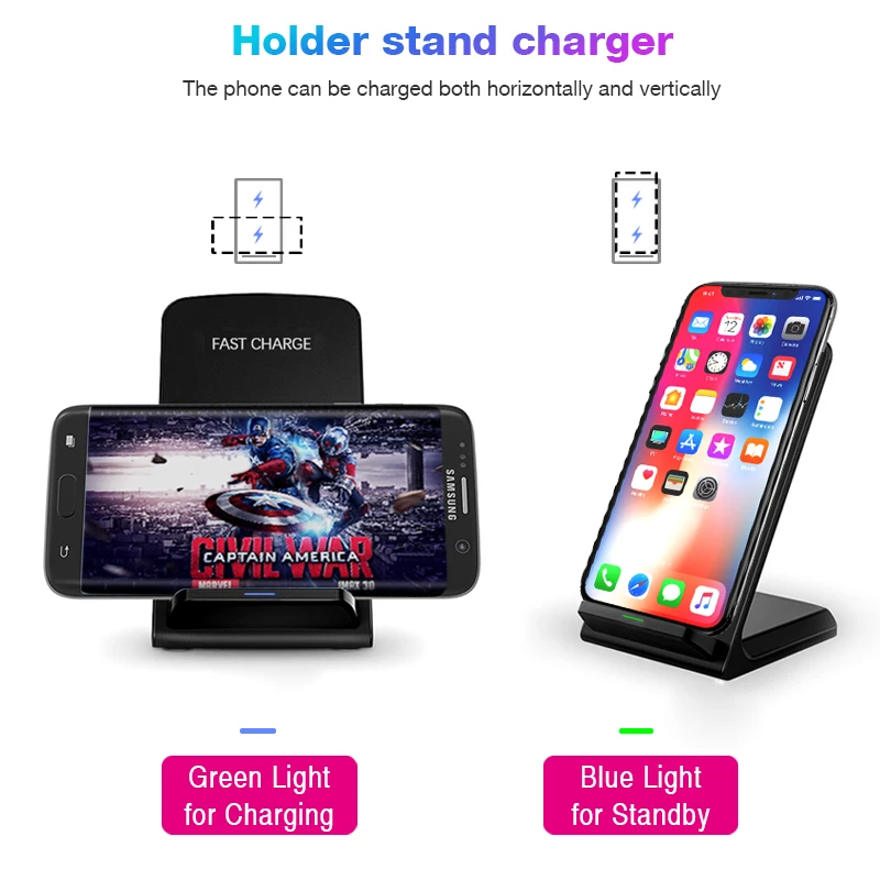 Moweek Qi Беспроводное зарядное устройство для iPhone XS Max XR X 8 Быстрый Держатель