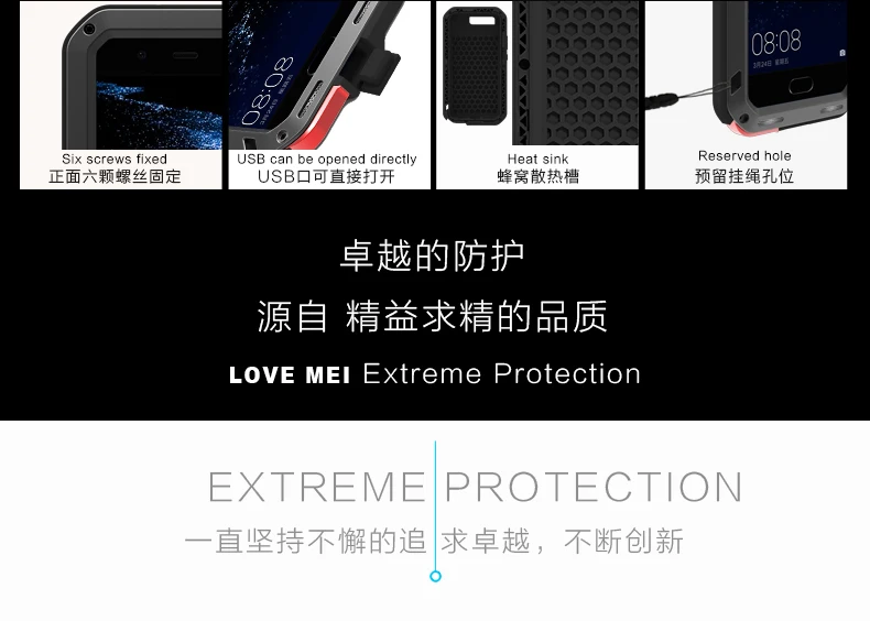 Для huawei P30 Pro P20 lite P9 P10 mate 30 Pro 20 10 9 Nova 4e 3e 4 Чехол LOVE MEI металлический защитный Алюминиевый силиконовый водонепроницаемый чехол
