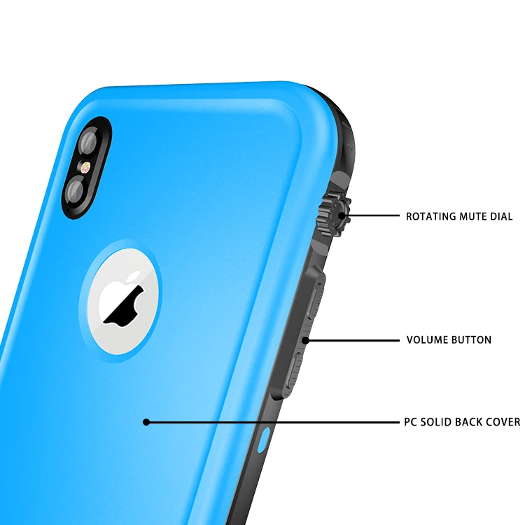 

2Meter Diving Case For iPhone Xs Max Waterproof Case With Kickstand Outdoor Photograph Protective Case Cover
