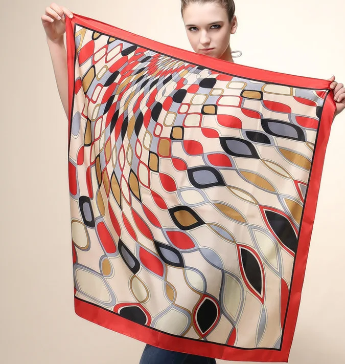 Женский шарф из чистого шелка большой квадратный 90*90 см|square scarf|large square scarvesscarf style |
