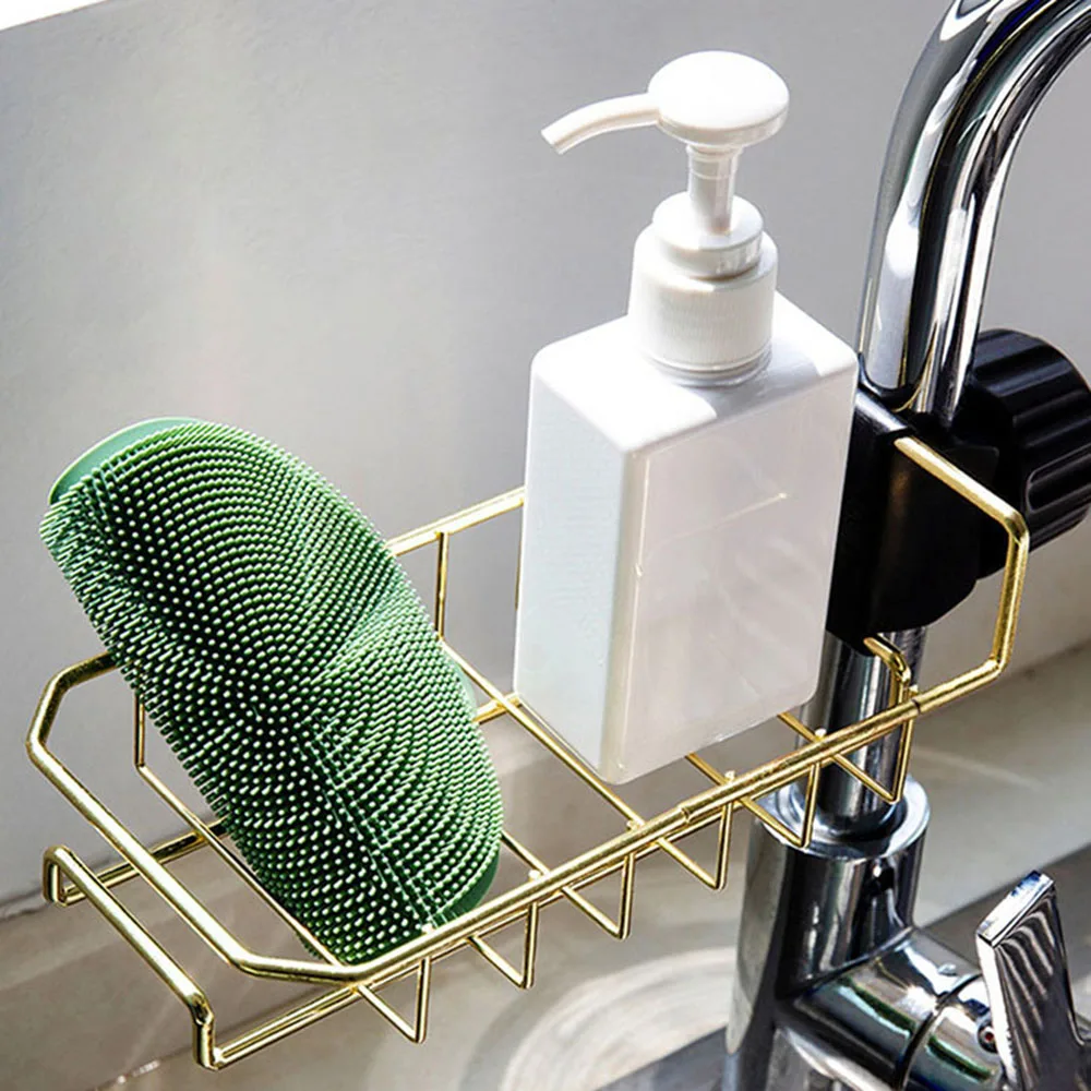Полка для хранения золотого смесителя железная стойка ванной комнаты геля душа