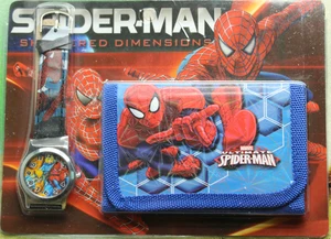 1 шт., бесплатная доставка, рождественские часы с человеком-пауком и часы с бумажником, много стилей, набор пакетов