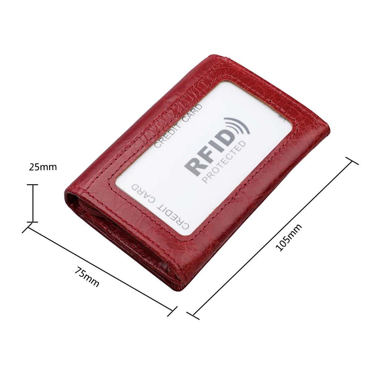 Кошелек HMILY женский из натуральной кожи тонкий бумажник с отделением для монет