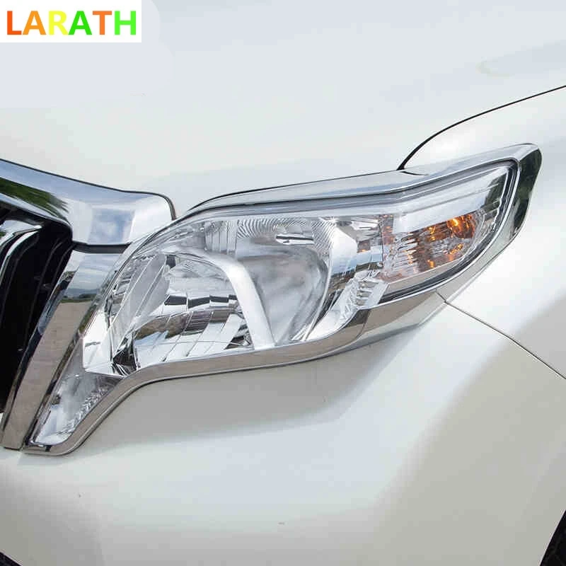 Для Toyota Land Cruiser Prado FJ150 FJ 150 2014 2015 2016 2017 ABS хромированные передние фары крышка лампы