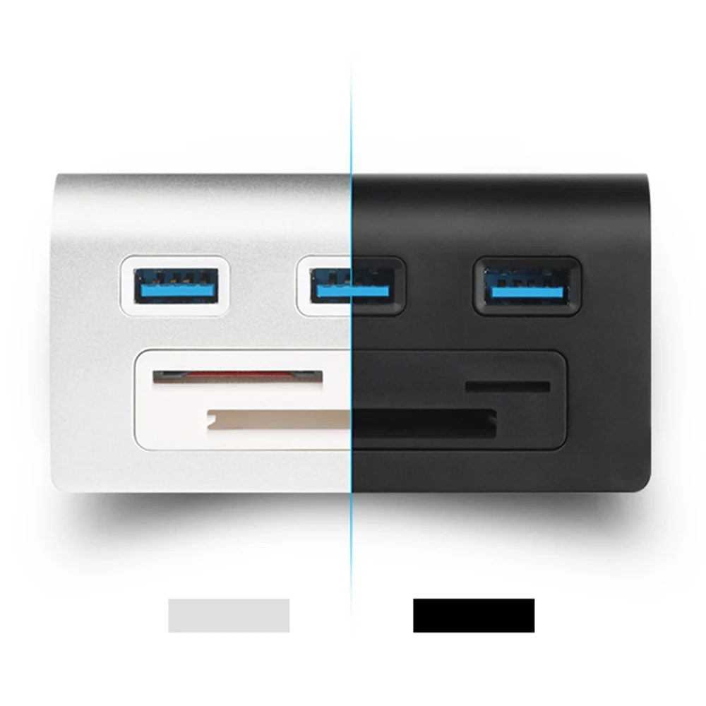 Rocketek Мульти usb 3,0 концентратор 3 порта Алюминиевый адаптер разветвитель SD/TF CF кард-ридер для MacBook компьютер Ноутбук аксессуары