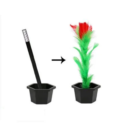 

Magic Cane Stick To Flower (Medium Size) Magic Tricks Close Up Gimmick Props Comedy Appearing Flower In Pot From Wand Kids Magic