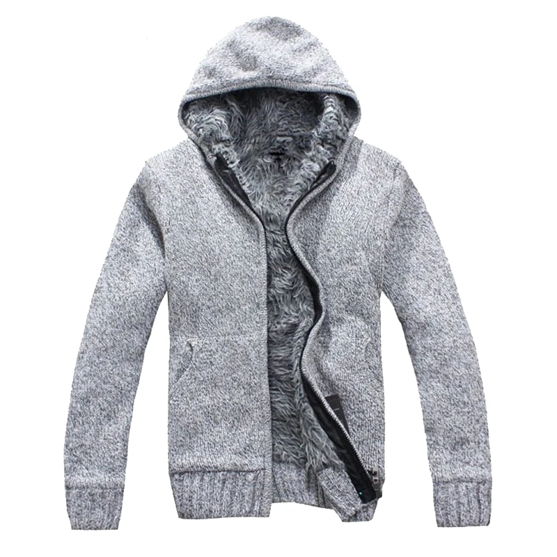2021 осень зима мужские толстые куртки повседневные теплые толстовки с мехом