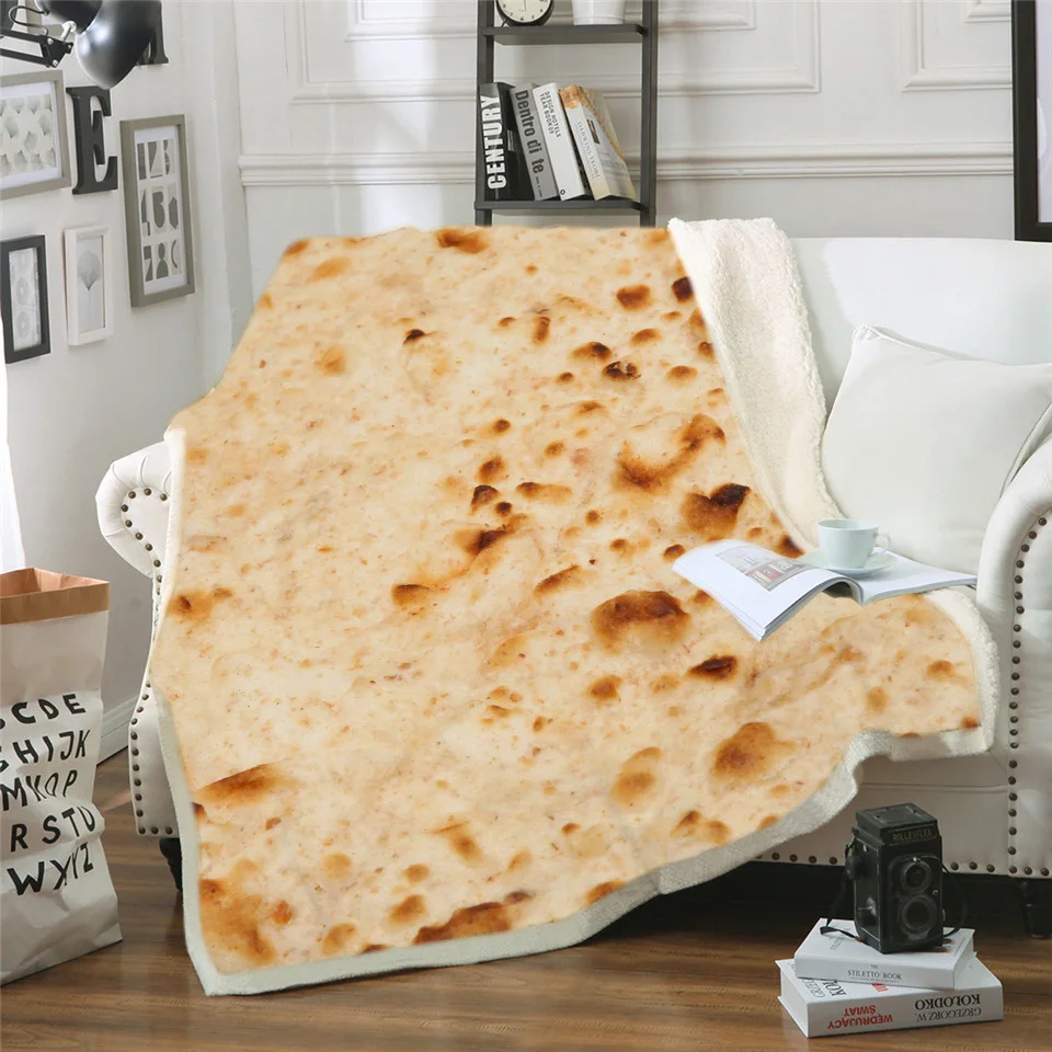Одеяло Fanaijia мексиканское burritos для детей и взрослых 3D цифровая печать хлопковые