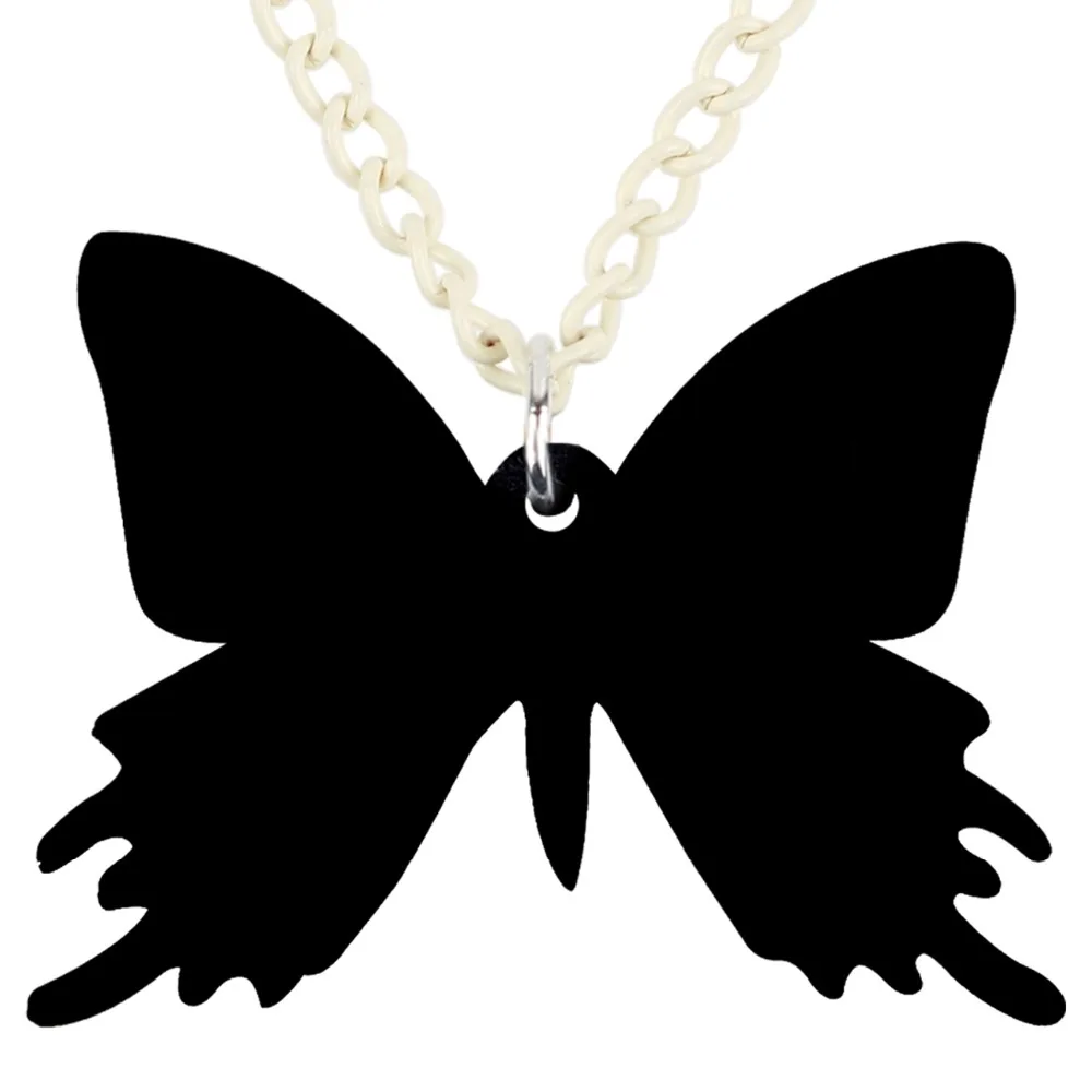 Bonsny Acrylic Golden Kaiserihind Butterfly Necklace Pendant Chain Collar Summer Tropic Insect Jewelry For Women Girls Gift New | Украшения