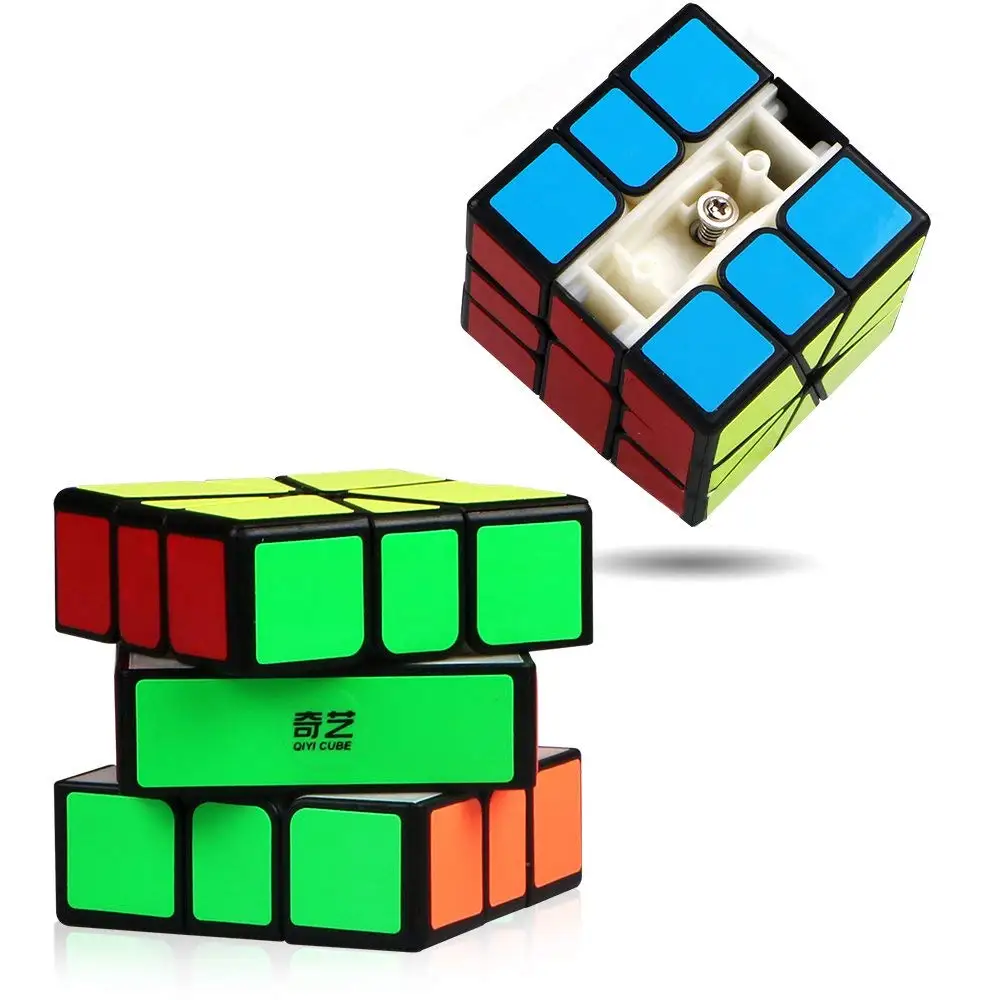D-FantiX Qiyi Qifa квадратный-1 Cube SQ1 магия черная Скорость площадь-один кубик Фигурный Пазл плавного поворота Square1 кв 1 Cube для детей