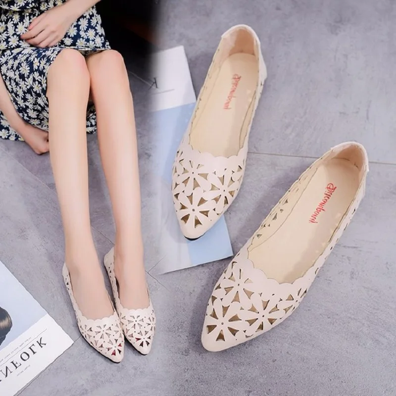 2019 г. новые весенние женские туфли модные дышащие с острым носком однотонные на