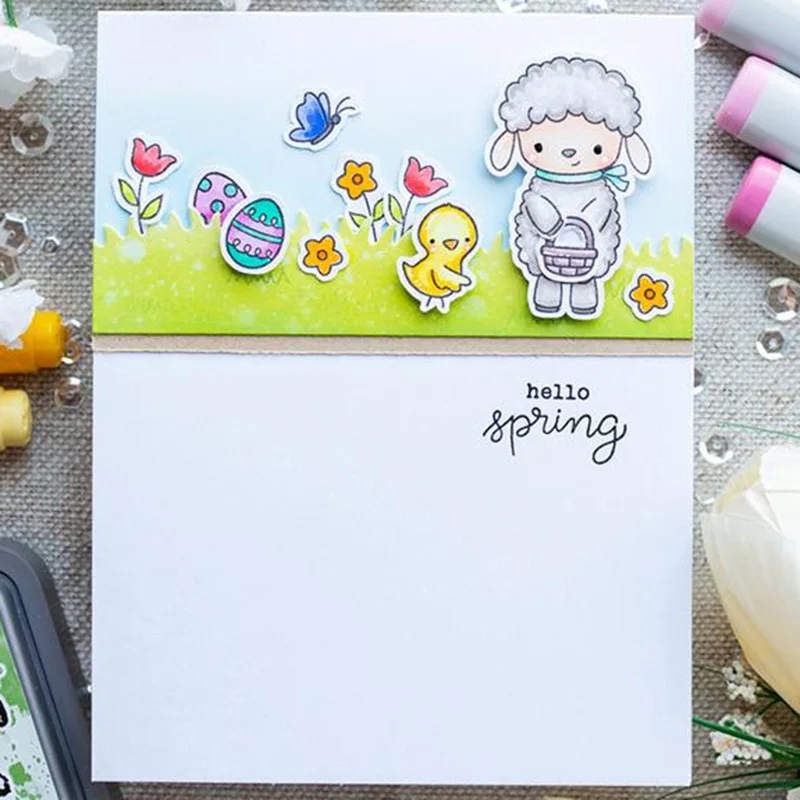 Овец и кролик металлический Трафаретный вырубной штамп штампы трафарет для DIY