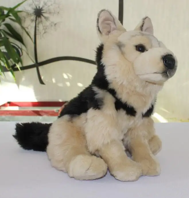 sitting Настоящая жизнь, плюшевая кукла овчарка, игрушки, мягкий подарок на праздник, подарки, магазин игрушек - Цвет: sitting