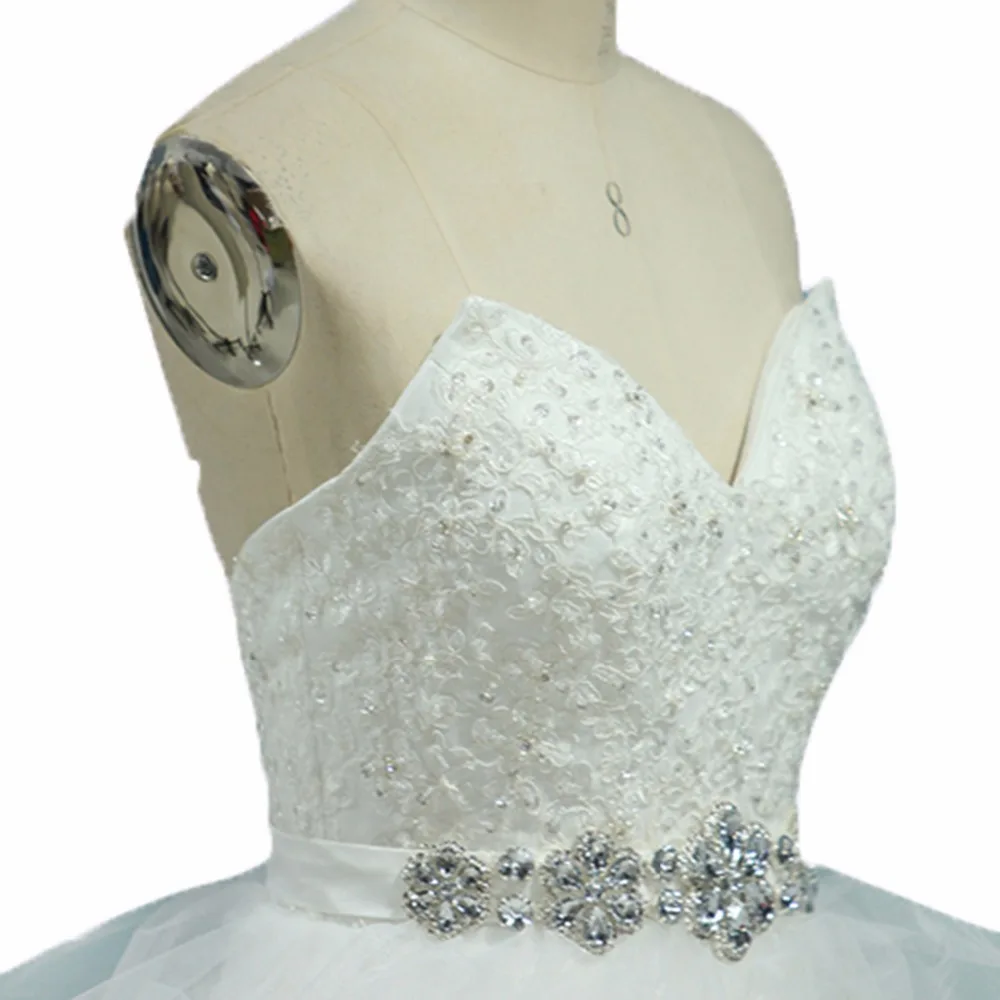 Антидизайнерский стиль оборки Vestido De Noiva Тюль бисерная аппликация молния сзади