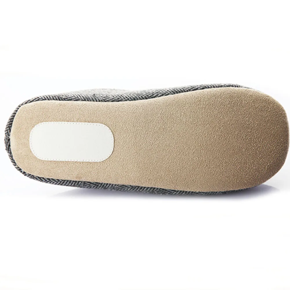 

Jron 2017 Autumn Winter Men Slippers Household Solid Cotton Soft Fabric Slipper Water-proof Anti-slip Sole Indoor Slippers