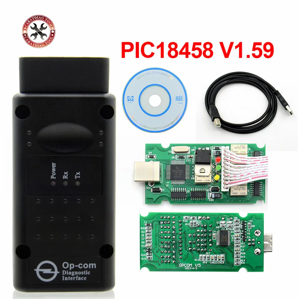Доставка за границу OP COM V1.59 V1.95 с PIC18F458 чип диагностический инструмент OpCom шины Can