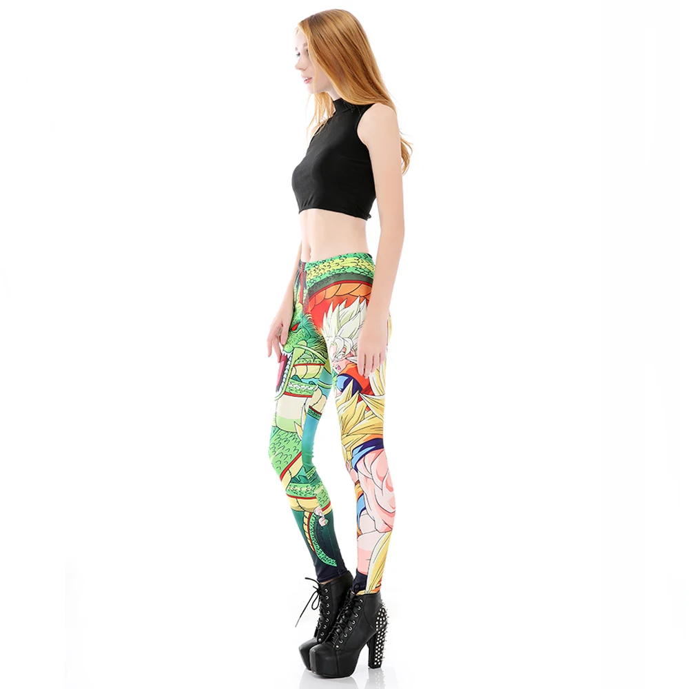 

Digital PrintingElastic Casual Pants The Dragon King Pattern Women Leggings 7 sizes Fitness Clothing Free Shipping