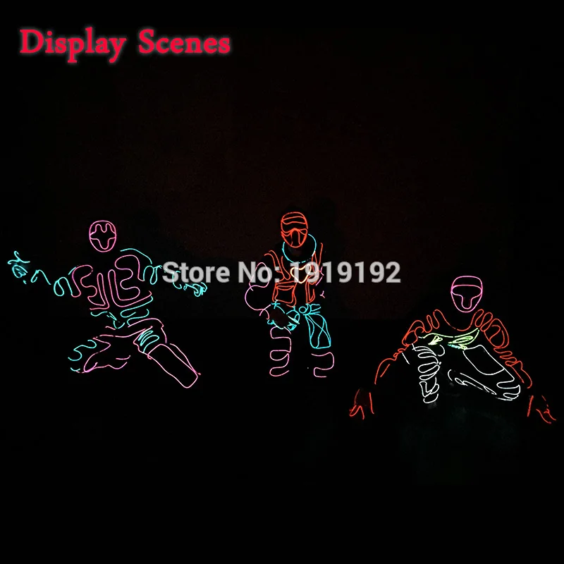 Новинка модная одежда EL SuitsLED/EL светящиеся костюмы перчатки светильник мужские