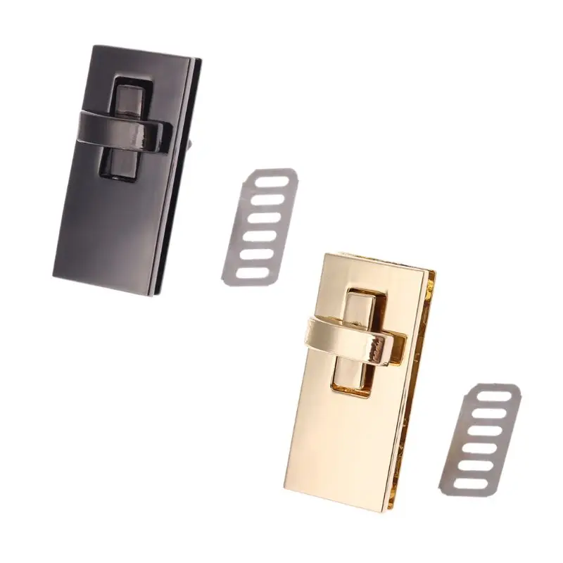 

Metal Rectangle Shape Clasp Turn Locks Twist Lock DIY Handbag Shoulder Bag Purse Hardware Bag Accessories