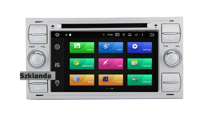 " черное пианино 2 din Android 8,0 автомобильный dvd-плеер для Ford Focus Kuga транзит Fusion GALAXY 4G Wifi 8 ядерный Bluetooth карта DVR