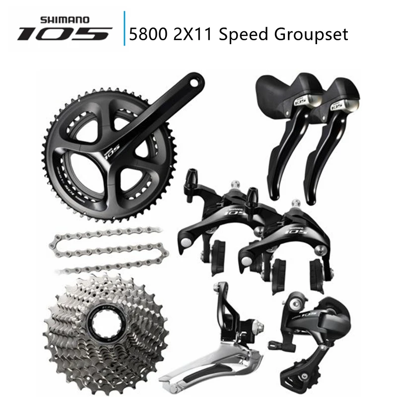 Shimano 105 5800 11 скоростной комплект 2*11 22 дорожный велосипед набор для велосипеда