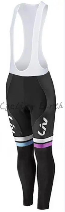 only bib pants LIV, женская зимняя теплая флисовая одежда, костюм для велоспорта, Джерси, комбинезон, рубашка для велоспорта, ropa, Майо, комплект одежды - Цвет: only bib pants