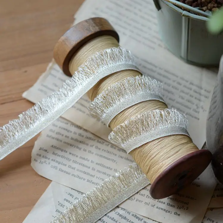 hot sale Lace accessories Three-colored tendrils bordered with gold silk lace width 2cm h0204 | Дом и сад