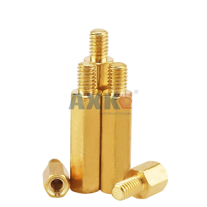 AXK M4 Male 6 8 9 10 12 14 15 мм x + Female латунь противостояние прокладка медь шестиугольная
