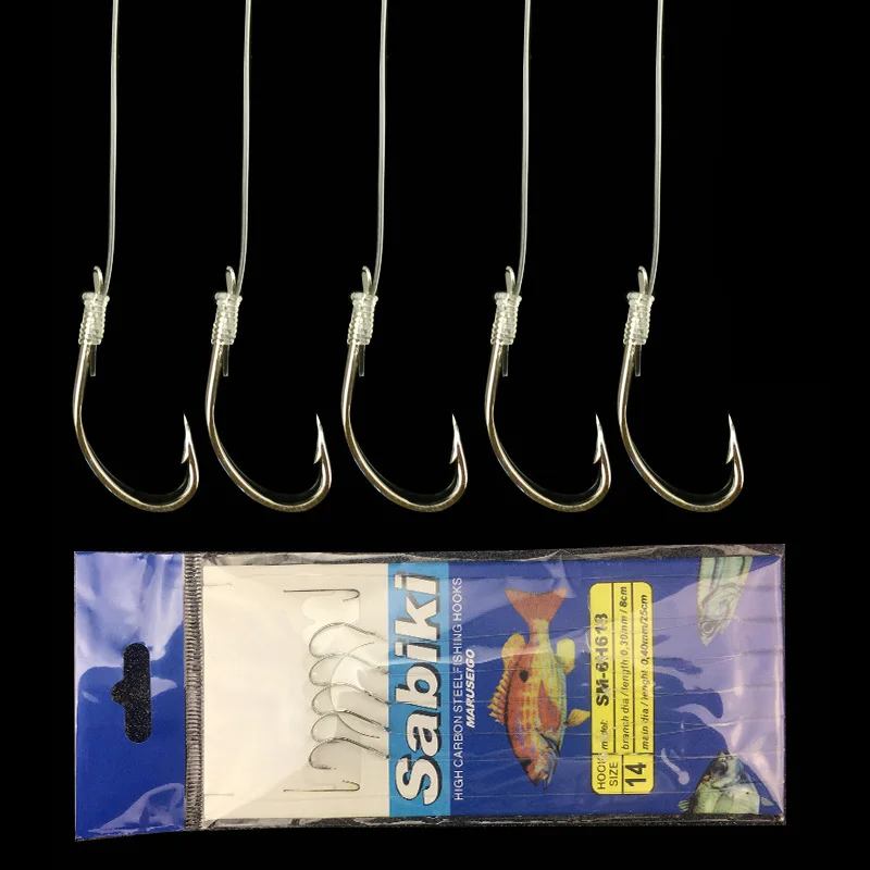 Рыболовный крючок Minfishing из высокоуглеродистой стали 2 упаковки завязанный