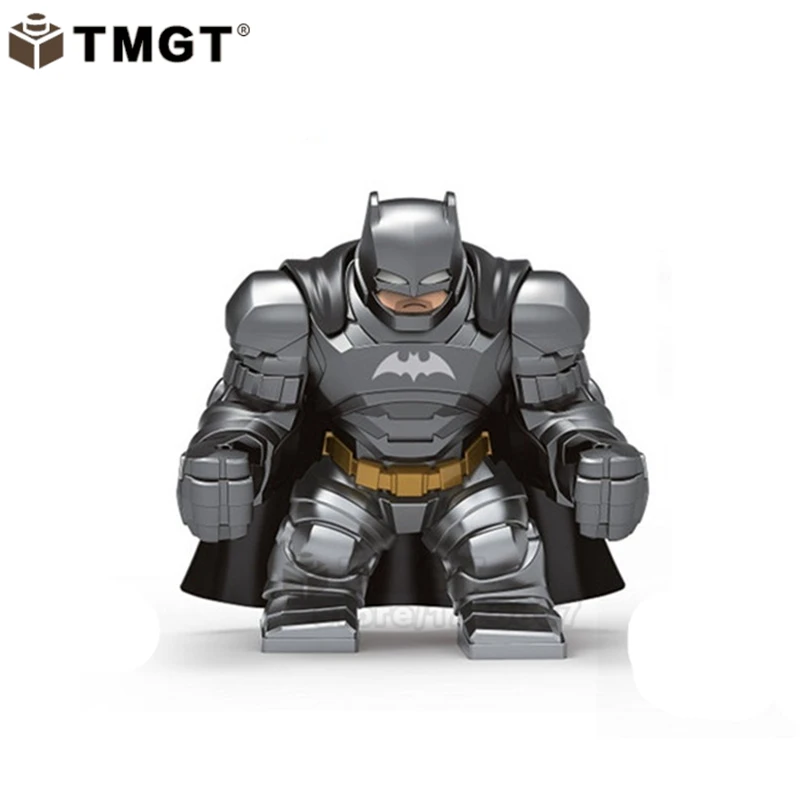 Синий Одиночные кубики «Бэтмен» Red Son Batman-Tire Armor темные ночи: металлические беспощадные летучие мыши, которые смеются, строительные блоки, игрушки для детей - Цвет: Синий