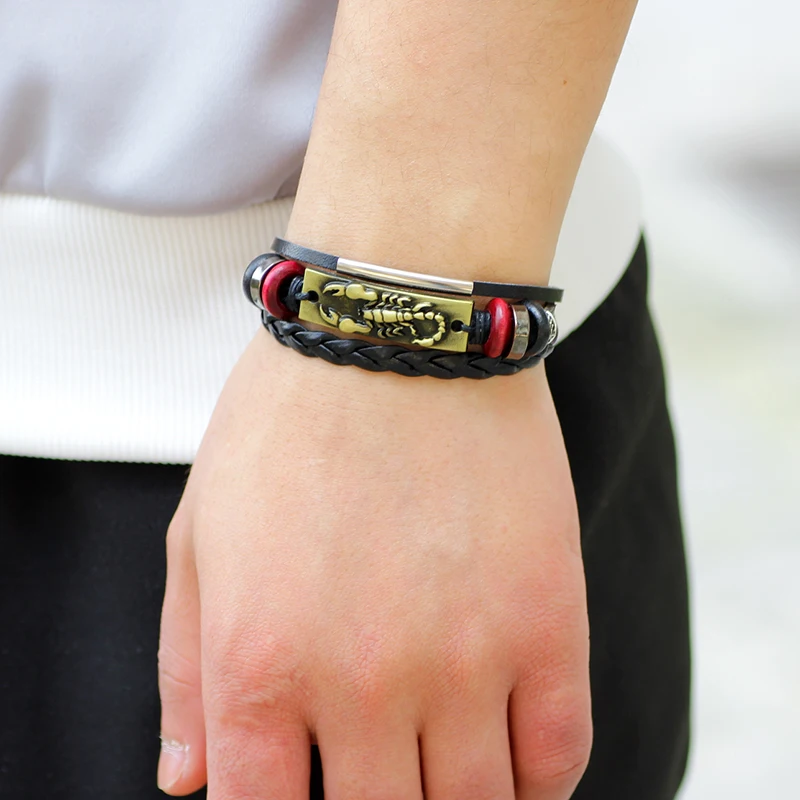 Высококачественный винтажный браслет ручной работы для мужчин и женщин модный