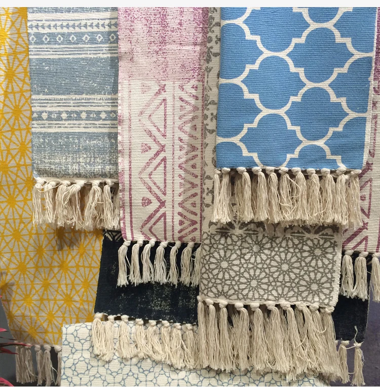 Ковер из хлопка collalily ручной работы ковер с геометрическим рисунком индийский