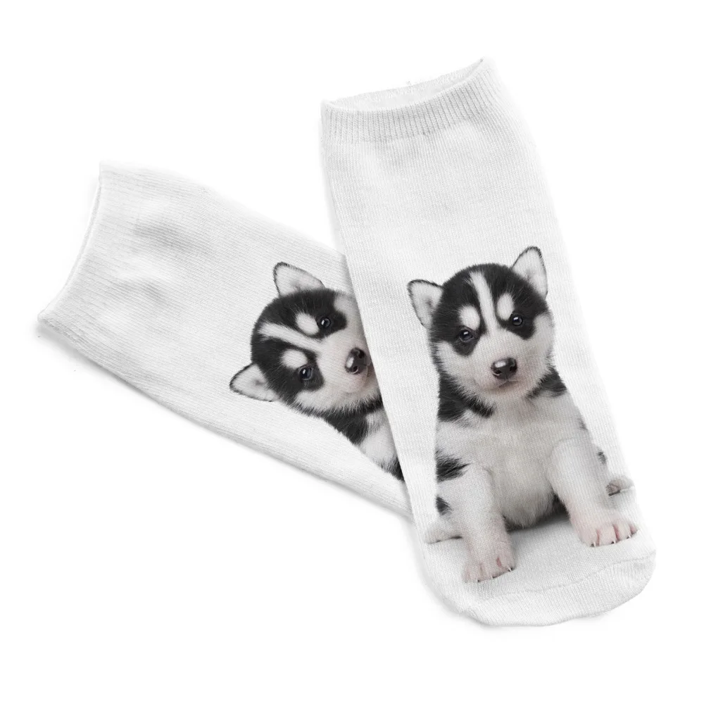 Беговые короткие носки с 3d цифровой печатью цыпленка хаски собака|socks short|socks socksocks