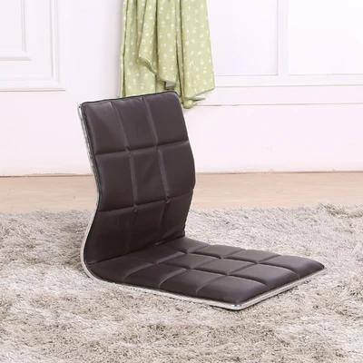 brown color 2 шт японские татами стул безбедный искусственная кожа гостиная пол стул для сидения Азиатский безбедный стул японский - Цвет: brown color