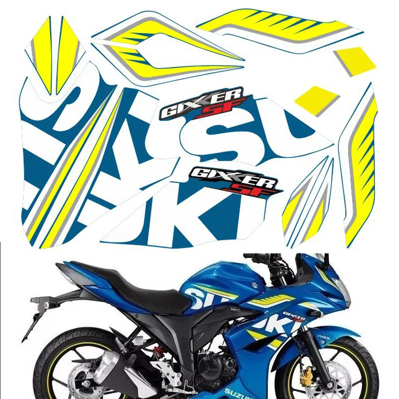 Для GIXXER GSX150F SF150 стикер на полную длину мотоцикл наклейка модифицированный автомобиль украшение защиты высокое качество ПВХ наклейки