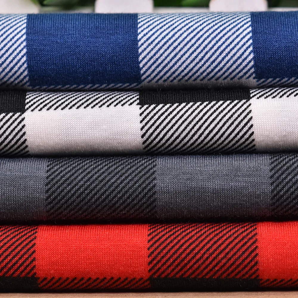 2018 клетчатый узор с принтом модная одежда Джерси ткань шитье женские брюки