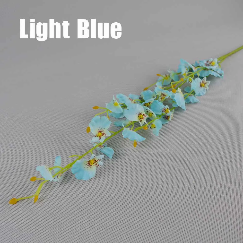 Дешевый 50 шт./лот белый/желтый/розовый/синий Шелковый Орхидея для свадебной