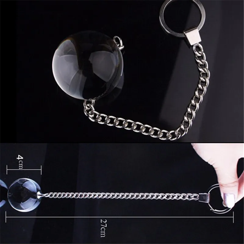 Хрустальное стекло Анальная пробка металлическая цепь анальные шарики