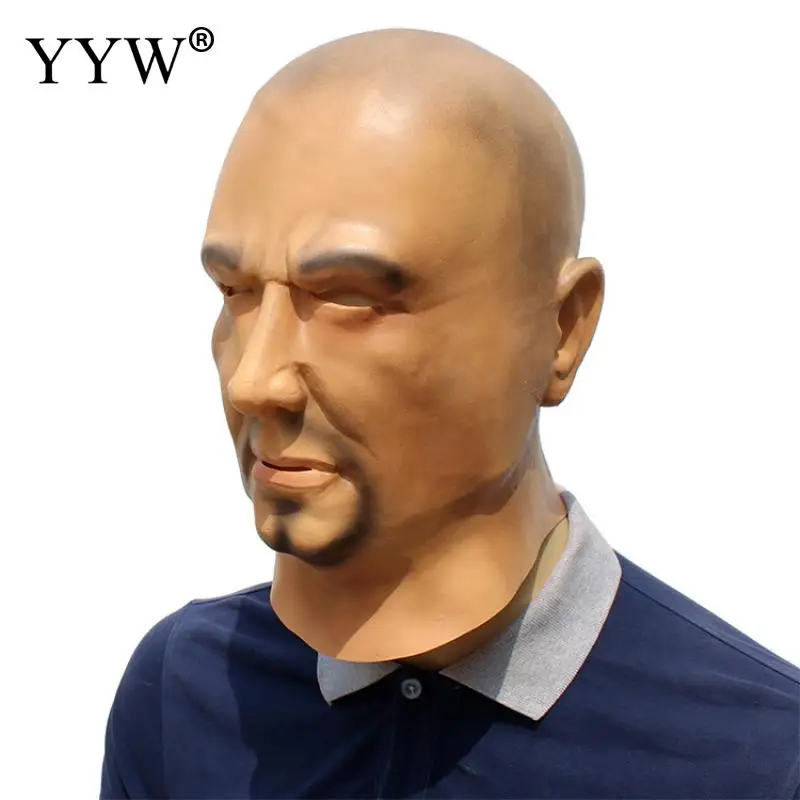 Страшный полный голова мужчины Реалистичные Маски латексное человеческое маска