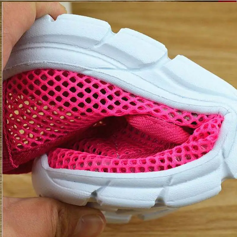 Туфли детские сетчатые дышащие спортивная обувь летние карамельные цвета