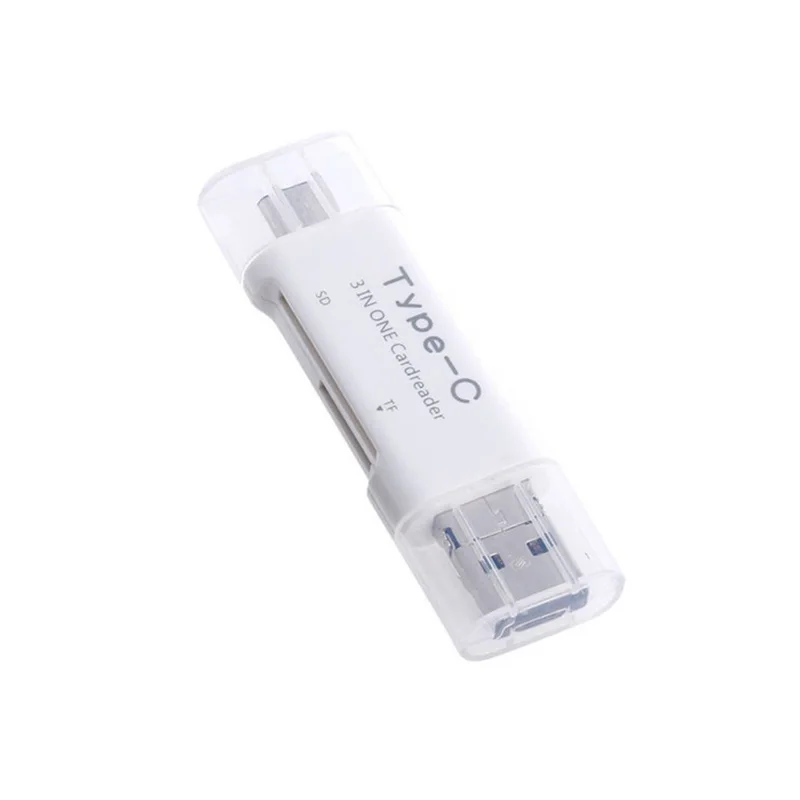 ADS108 White Все в 1 usb type C кард-ридер SDHC SD карта памяти Micro SD ридер USB C Micro USB адаптер памяти для Macbook Android Phone PC - Цвет: ADS108 White