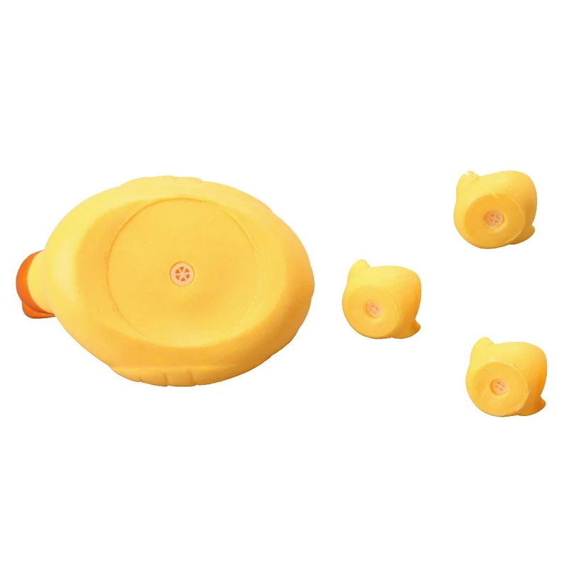 2018 Cute Lovely Mummy And Baby Rubber Race Squeaky Ducks Family Bath Toy Kid Game Toys 1 Big 3 Small Duck Taking Shower Toy #