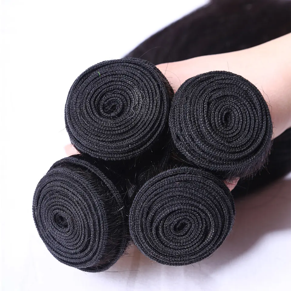 Малайзии Прямые Волосы Девы Волос 3 Bundle предложения 7А Класс Virgin Необработанные