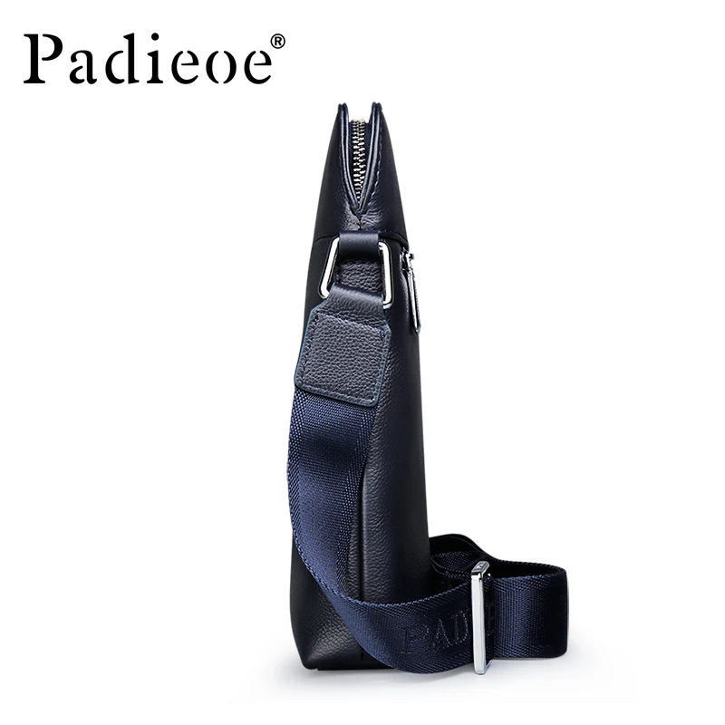 Padieoe мужская сумка на плечо из настоящей воловьей кожи известный бренд маленькая