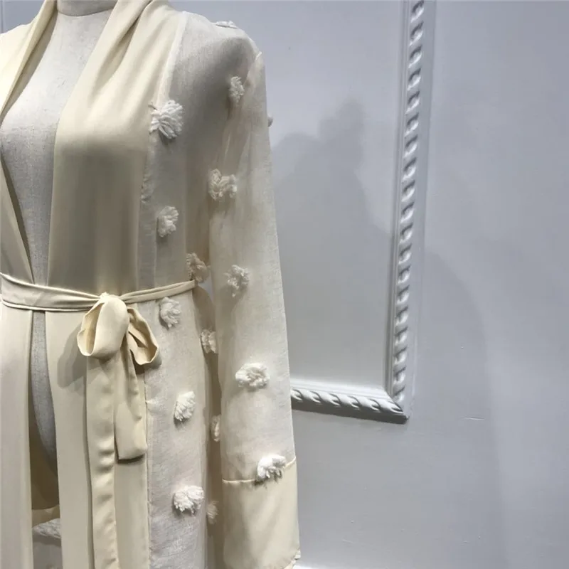 Размера плюс Blusas Mujer De Moda abaya мусульманская женская длинная Кружевная Сетка Макси Кимоно Кардиган Блузка Ropa турецкая исламская одежда