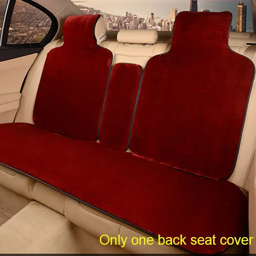 Back seat cover Red 2 шт. зимние толстые плюшевые подушки для автомобильных ушей, теплые/O SHI автомобильные мягкие чехлы для сидений, чувствовать себя комфортно - Название цвета: Back seat cover Red