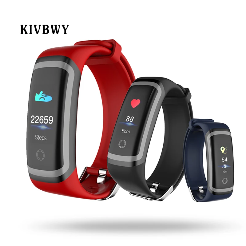 Kivbwy Фитнес трекер Водонепроницаемый IP67 крови Давление умный браслет Bluetooth напоминание спортивный браслет для iOS Android