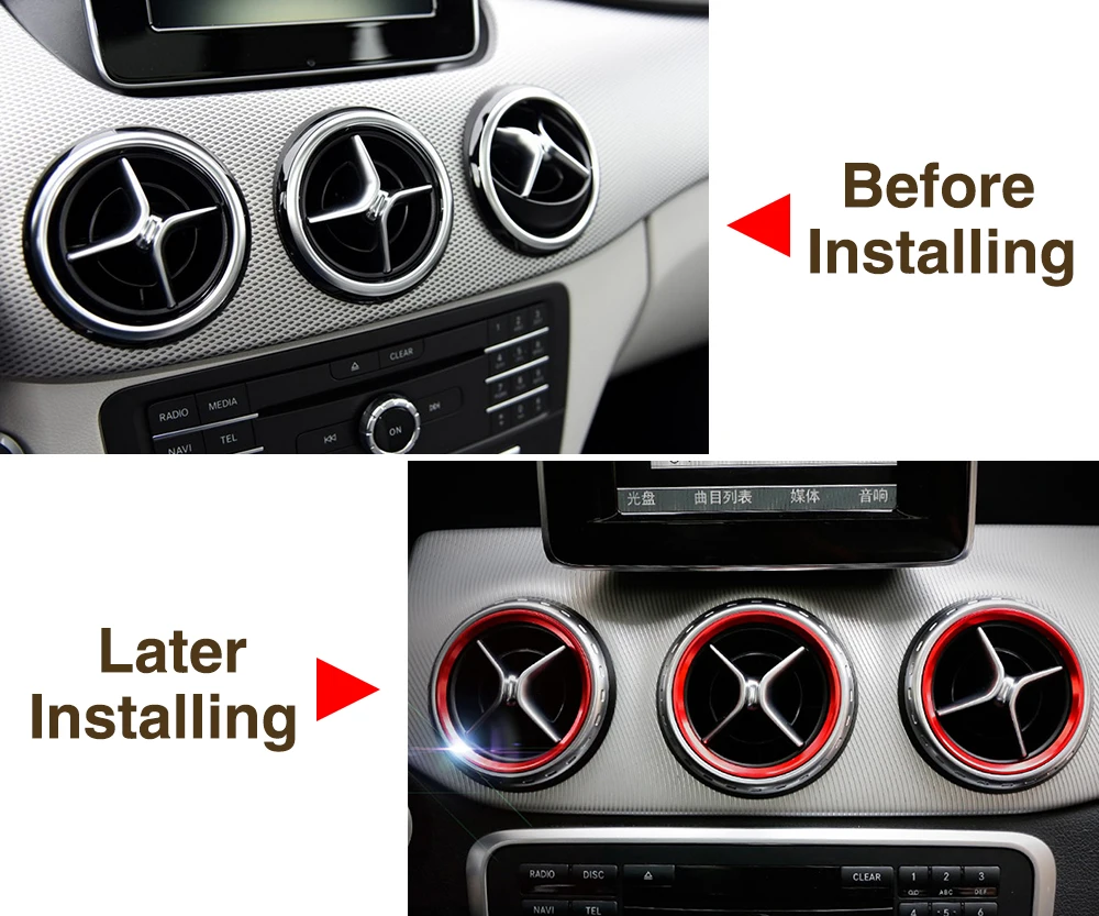 Стайлинг автомобиля украшение обшивки кольца на вентиляционное отверстие для